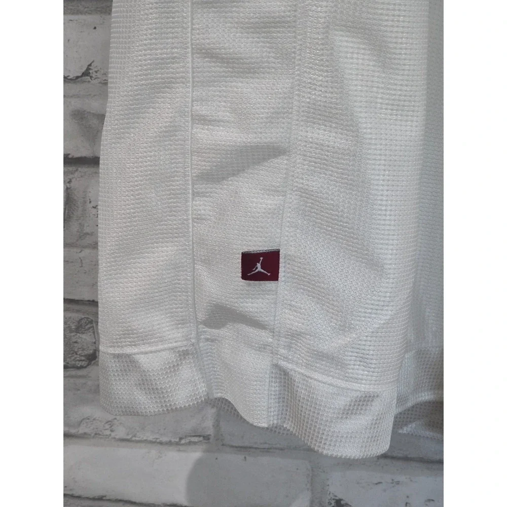 Vtg Jordan Basketball Shorts Shiny Dazzle Baggy Silky White Red 2000s Y2K 2XL